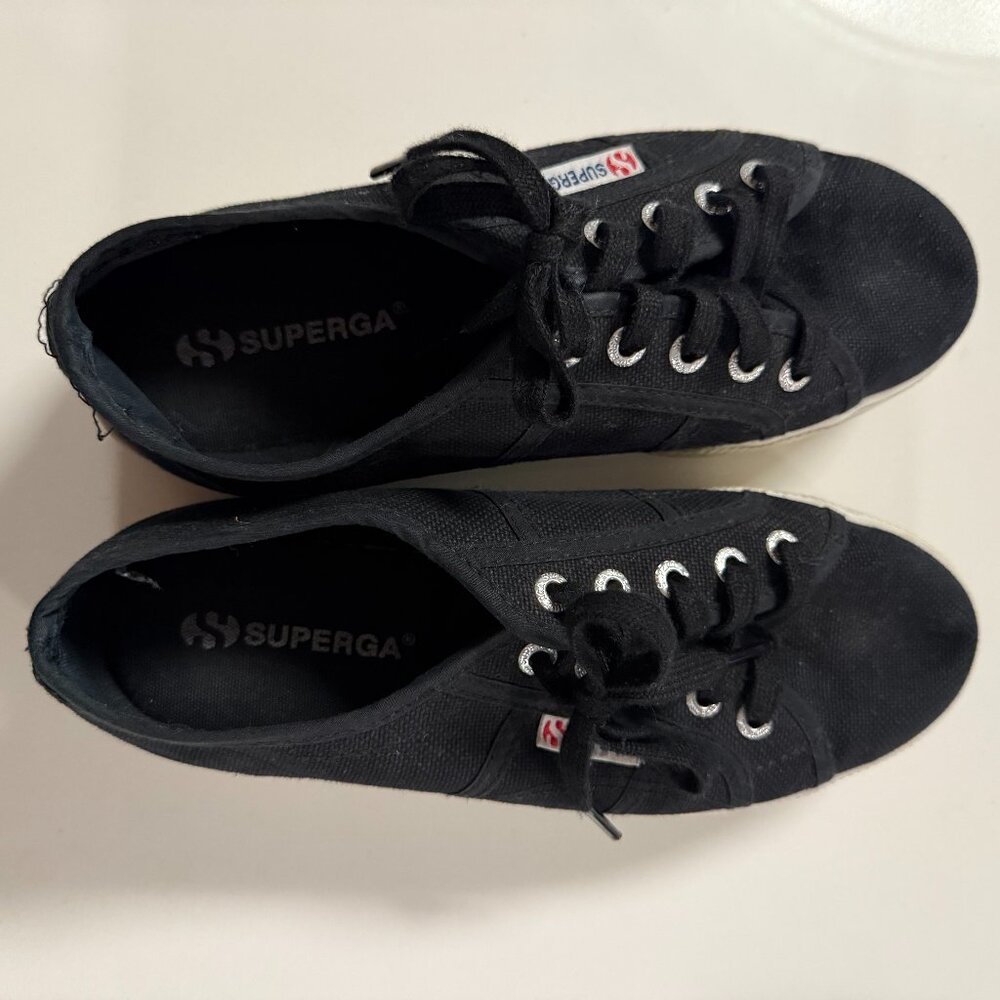 Black and white Superga sneakers